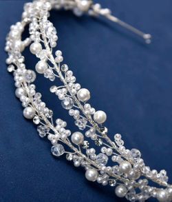 Rhinestone & Faux Pearl Decor Bridal Headband