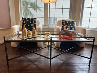 Iron and mirror coffee table