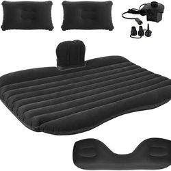 Car SUV Air Bed Sleep Travel Inflatable Mattress Mat Cushion Seat Camping w Pump