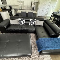 Black L Sectional (best Offer Need Gone by Sunday)