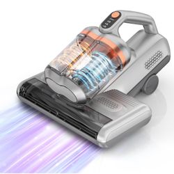 Bed Vacuum Cleaner, 18Kpa 5 in 1 Mattress Vacuum with 273nm UV-C Light & Ultrasonic & High Heating Tech, Dual Brush Roll Rotation & Dust Cup, 500W Dee