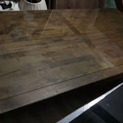 Large dining table with glass top