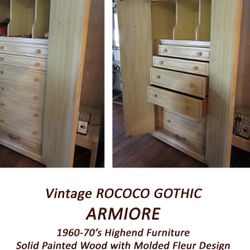 Vintage Rococo Armoire