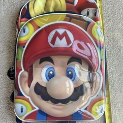16" 3D Mario School Backpack bag-NWT