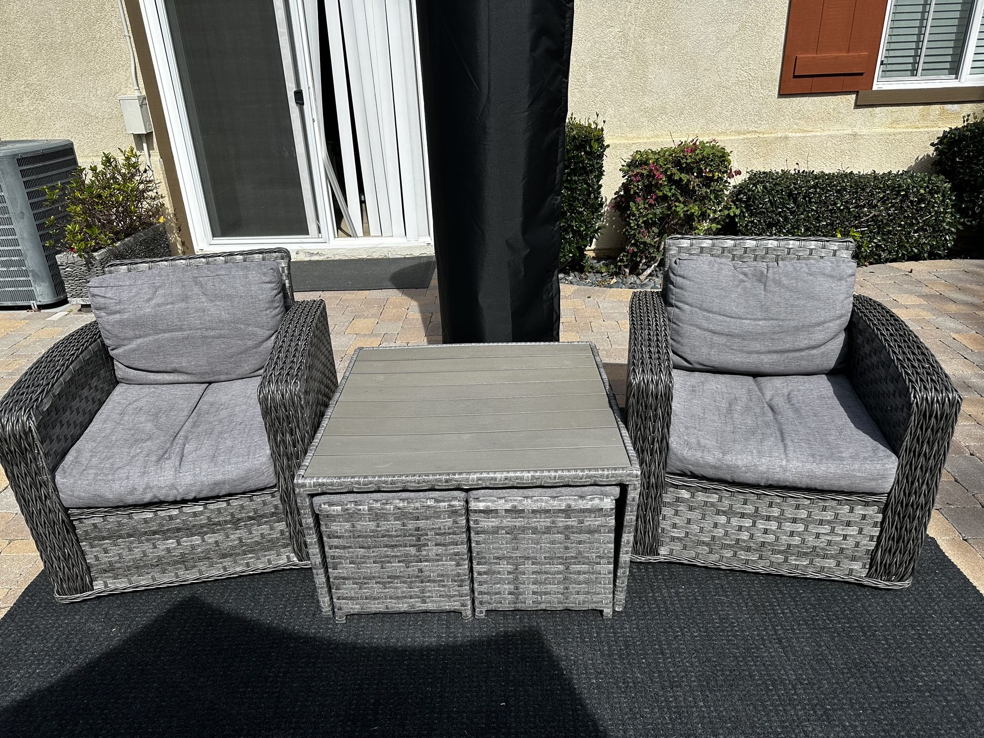 Patio Furniture Set w/Table Bench Combo