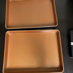 15 X11 Baking Pans- Copper Textured- Set Of 2 