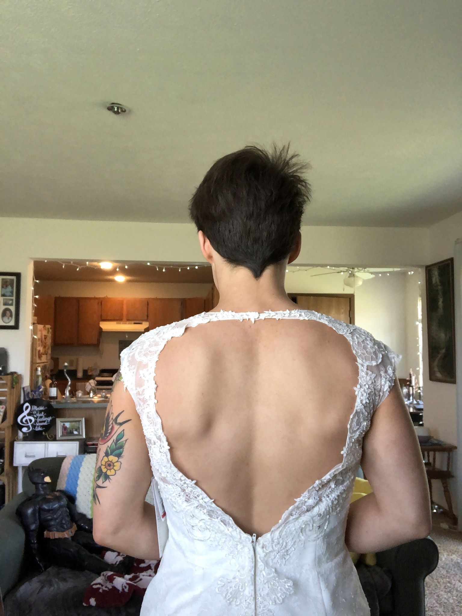Ivory Trumpet Wedding Dress