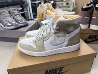 Size 11 - Air Jordan 1 Zoom Comfort High Olive Aura W
