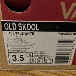 Vans Old Skool Size 3.5 Kids