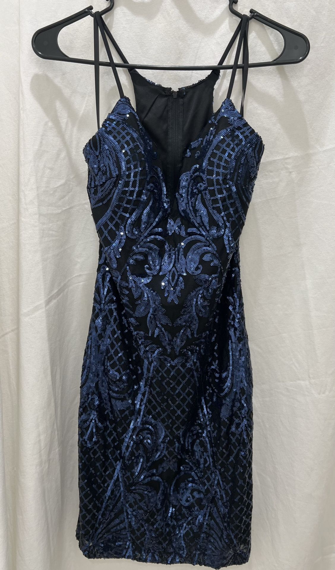 Windsor Blue Sequence Mini Dress