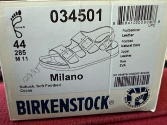 Birkenstock dark brown two-strap sandals