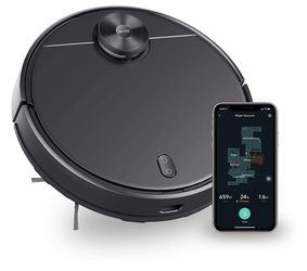Wyze Wi-Fi Connected Robotic Vacuum with LiDAR Room Mapping, Ideal for Pet Hair, Hard Floors and Carpets