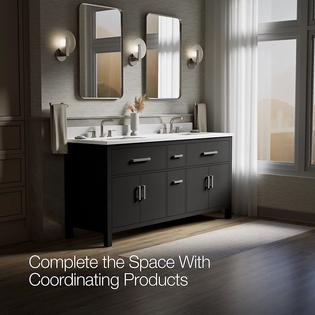 Kresla® 72" bathroom vanity cabinet with sinks and quartz top