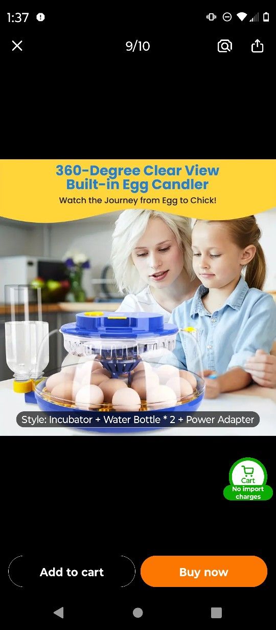 18 Egg Incubator: 18 Chicken Eggs, 18 Duck Eggs, 40 Quail Eggs, 40 Pigeon Eggs, Eight Geese Eggs. Brand New Never Used.