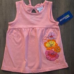 New Toddler Girls Size 3T Pink Floral Keyhole Tank Dress