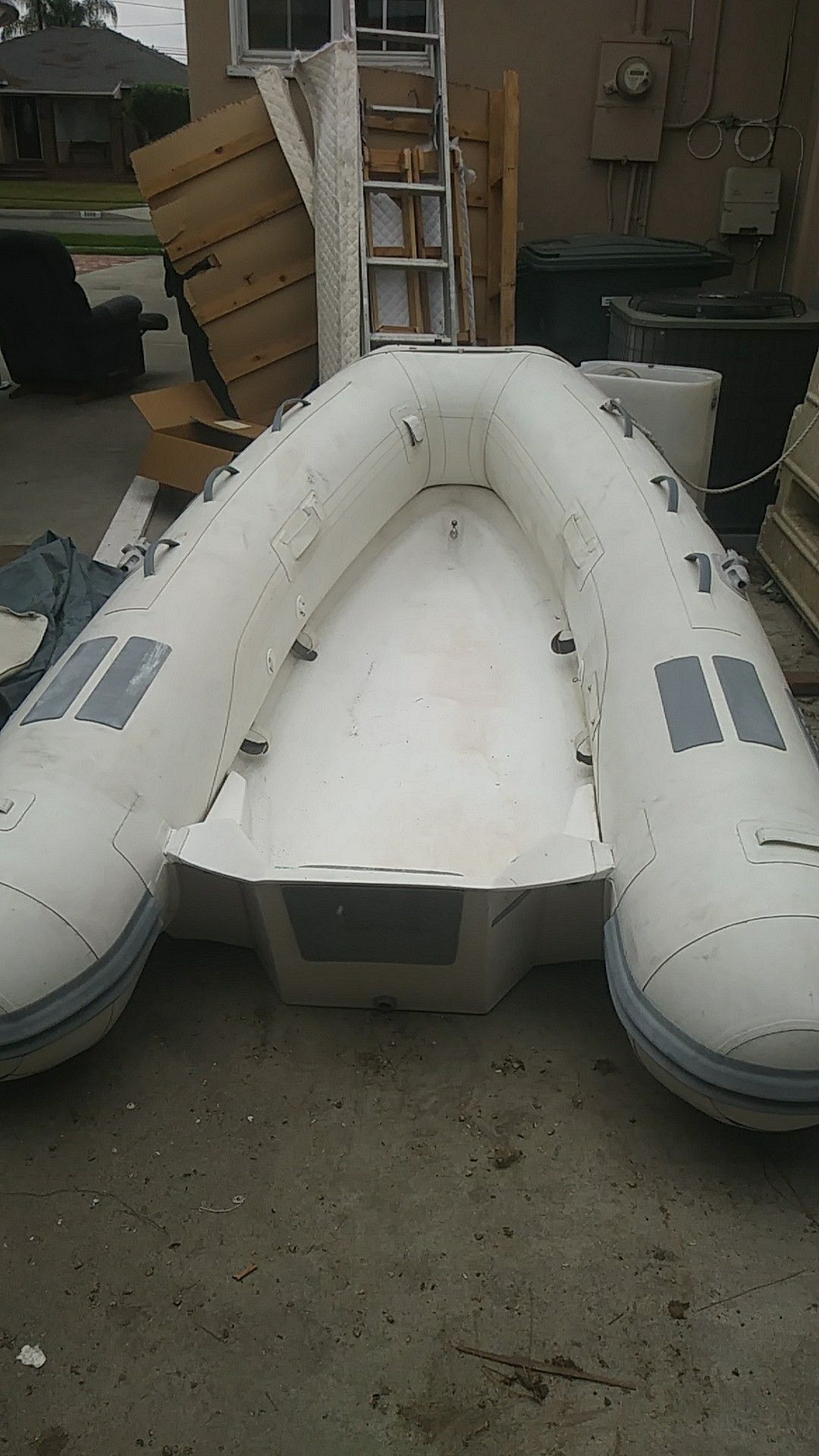 Inflatable boat+ floating dock