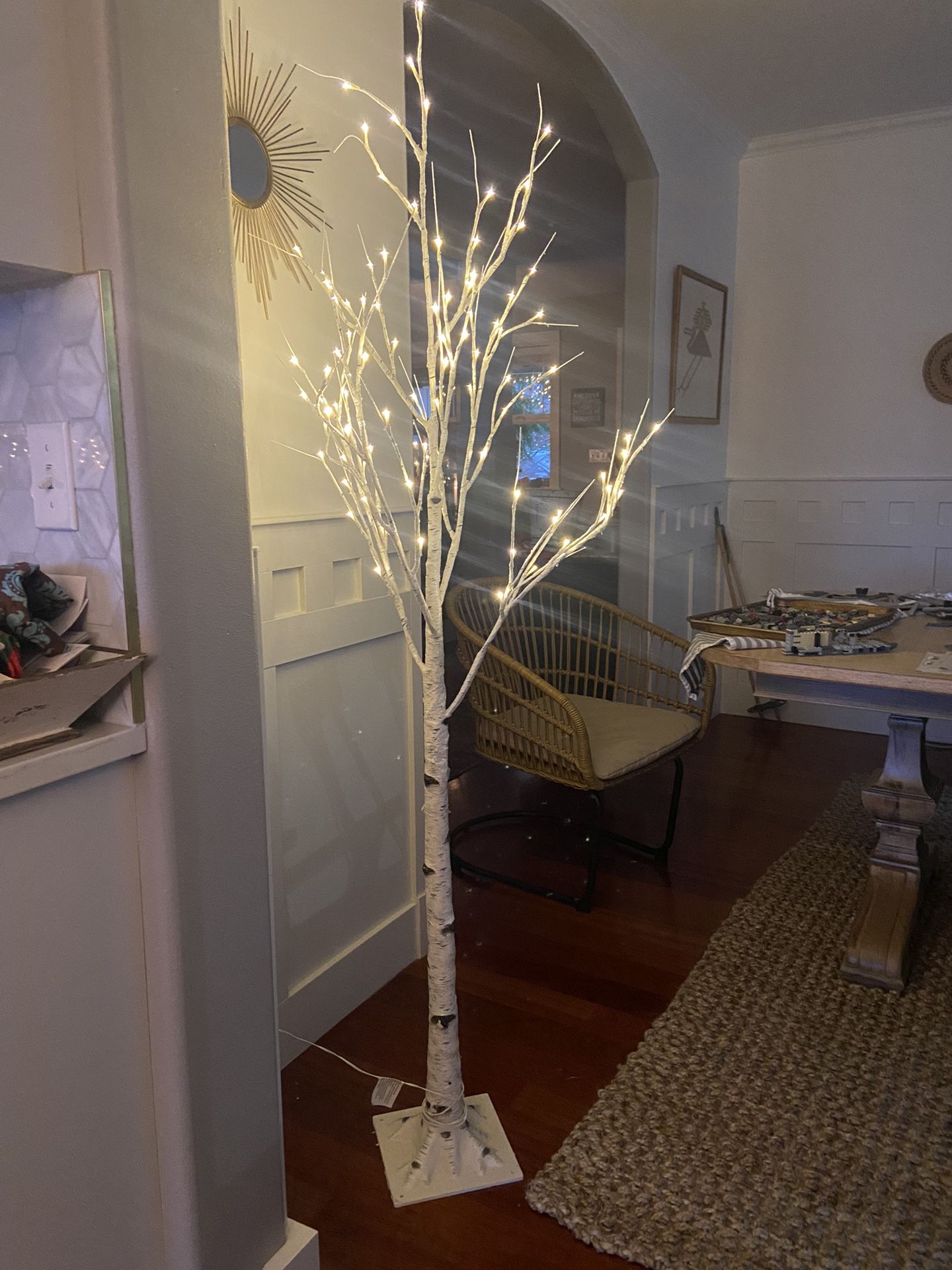 6’ Lighted Birch Tree Christmas Decore Electric