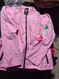 Pink new , large women jacket, $65 firm n o menos