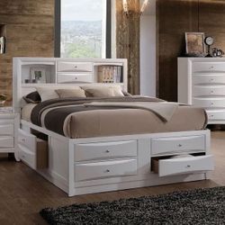 Emilio Collection Bookcase Full Storage Bed with Drawers-available also in Queen size and 3 colors Now On Sale 998.00 Free Delivery 🚚 