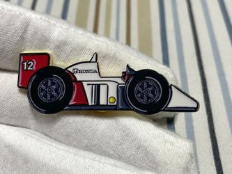 Ayrton Senna McLaren Mp4/4 F1 Pin Enamel Brooch Formula1 Car Big Wheels
