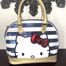 Hello Kitty Navy Sequin Bow Purse