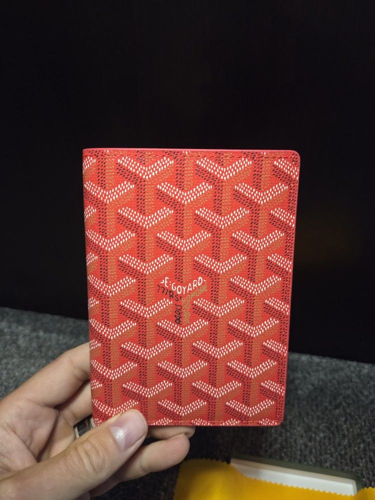 Goyard Passport Holder - Red. Brand New
