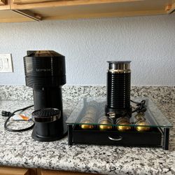 ☕️ Nespresso Espresso Machine + Frother + Pod Holder – $120 OBO ☕️