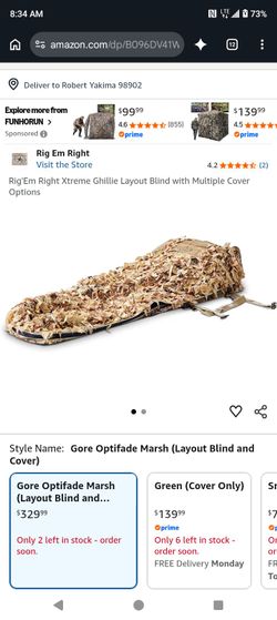 Rig'Em Right Xtreme Ghillie Layout Blind with Multiple Cover Options