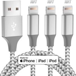 new iPhone Charger 3pack 10FT Apple MFi Certified Long Lightning Cable Fast Charging High Speed Data Sync USB Cable Compatible iPhone 14 13/12/11 Pro 