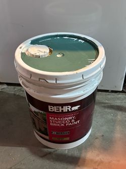 5 Gallon Paint Sage Green / Verde Salvia Behr Masonry Stucco & Brick Interior/Exterior Flat