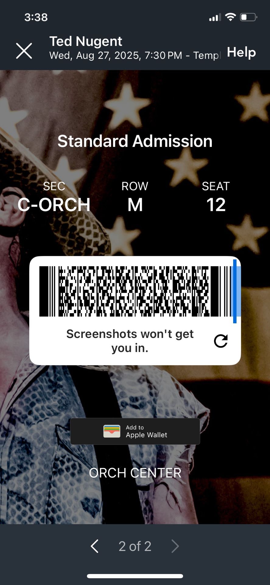 Ted Nugent Tickets, Saginaw