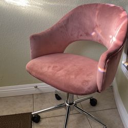 Rose Gold Velvet Vanity Chair Swivel Desk Chair Office Chair Rolling Makeup Chair Tufted Velvet Chair 