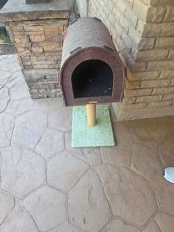 Cat  mailbox post