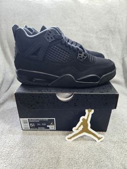 Jordan 4 Retro Black Cat GS Size 5.5Y