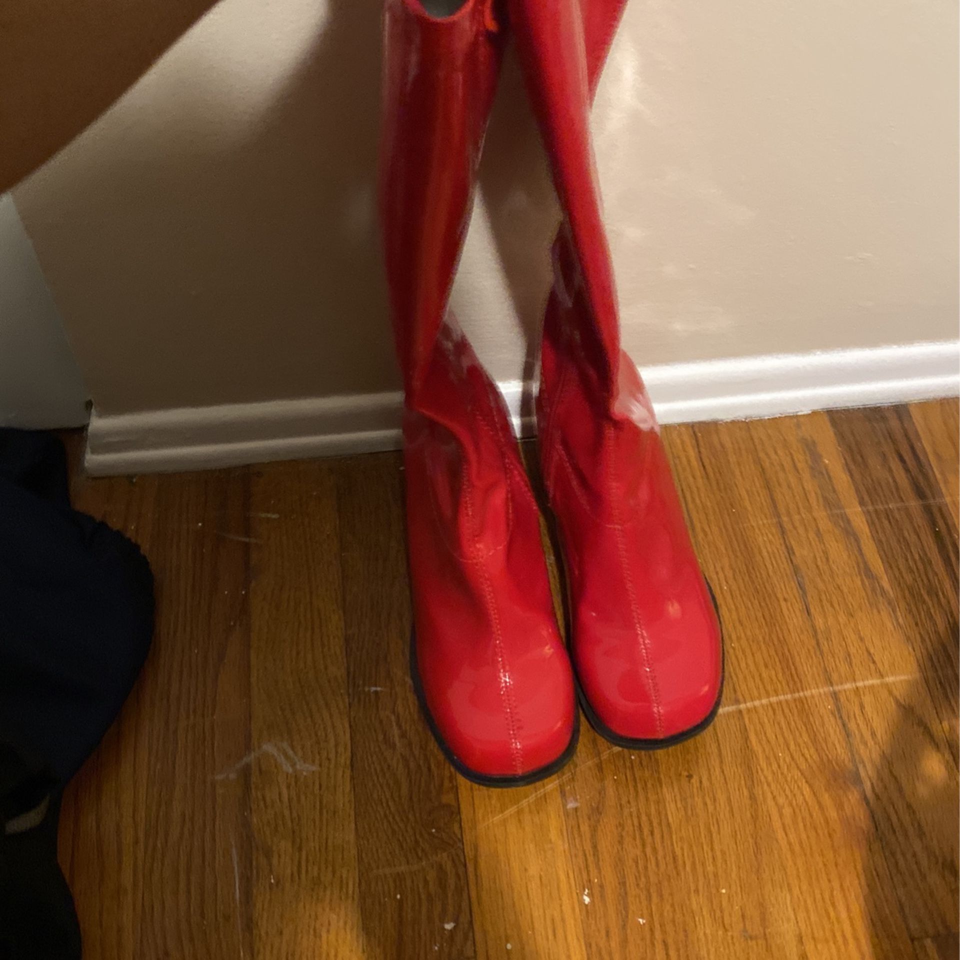 Red Gogo/costume Boots  Size 8