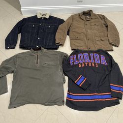 Lot of 4 Mens Jackets Sweaters