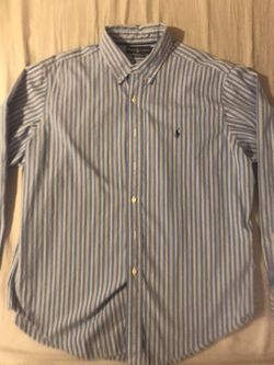 Ralph Lauren Polo Classic Fit Blue/White/Navy Striped Shirt PONY XL