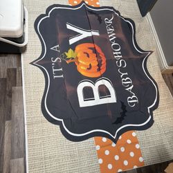Boy Baby Shower Halloween Backdrop