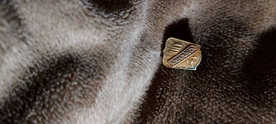 Vintage 1961 Library Club Lapel Pin Gold Tone Shield