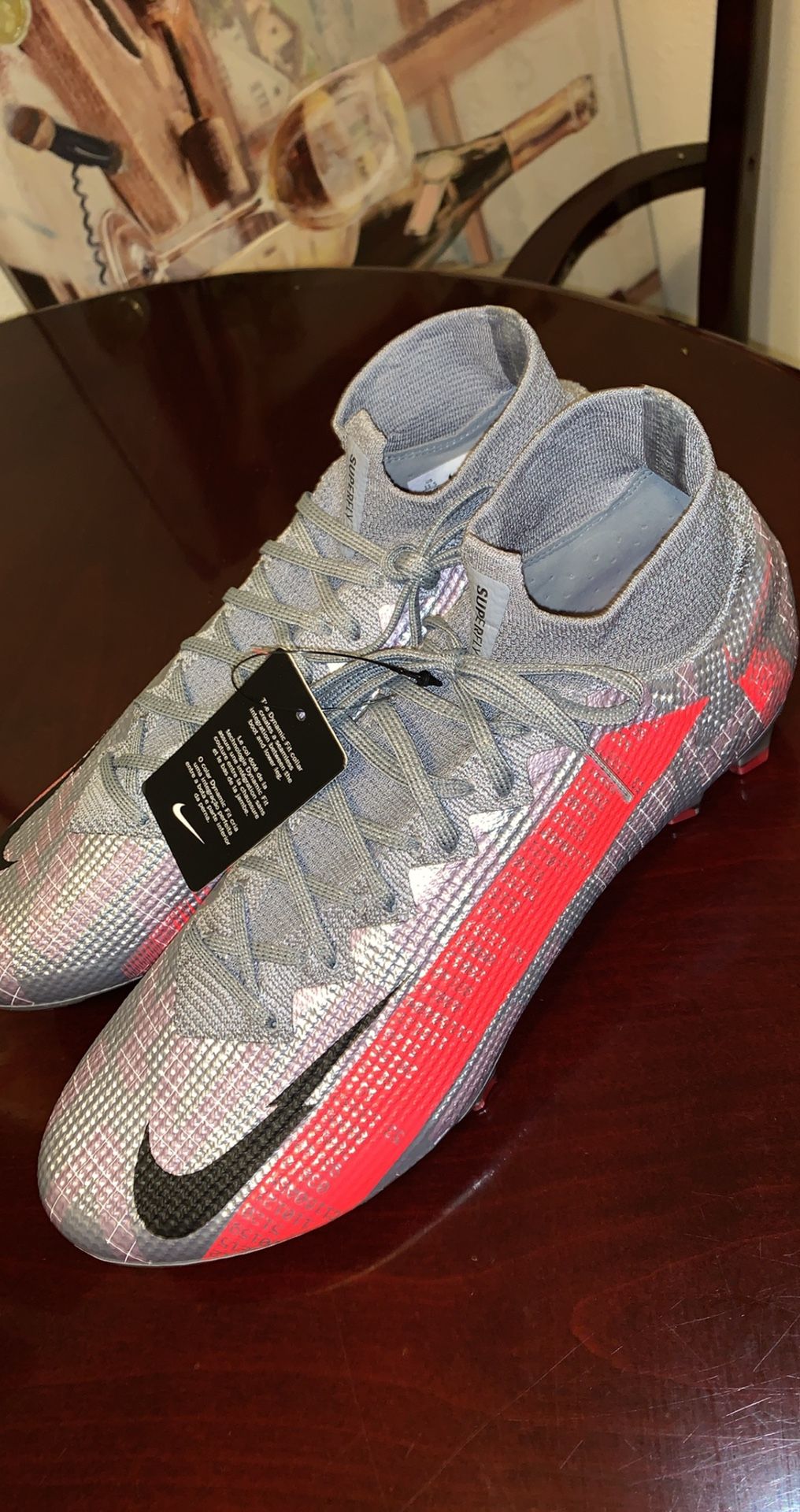 Men's Nike Mercurial Superfly Elite FG Grey/Laser Crimson AQ4174