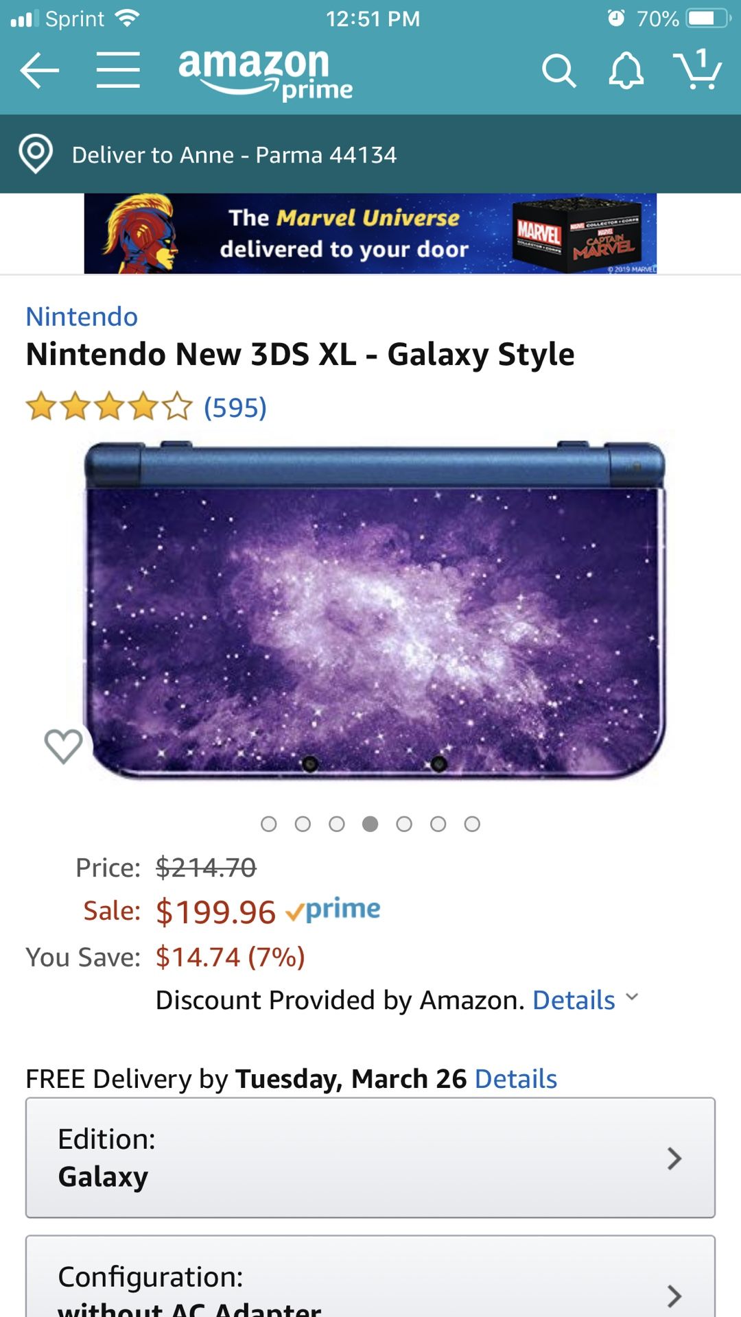 Nintendo Galaxy 3DS XL