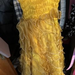 Yellow Girl Dress Size 8-9