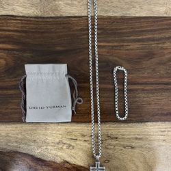 David Yurman Chain, Bracelet and Cross Set