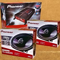 Pioneer 4 Channel Amplifier 6"x8" Or 5"x7" Coaxial Speaker System Package 🚨 Payment Options Available 🚨 No Credit Needed 🚨 