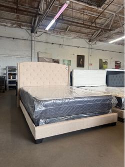 Queen bed and mattress