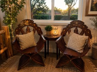 Vintage solid wood chairs