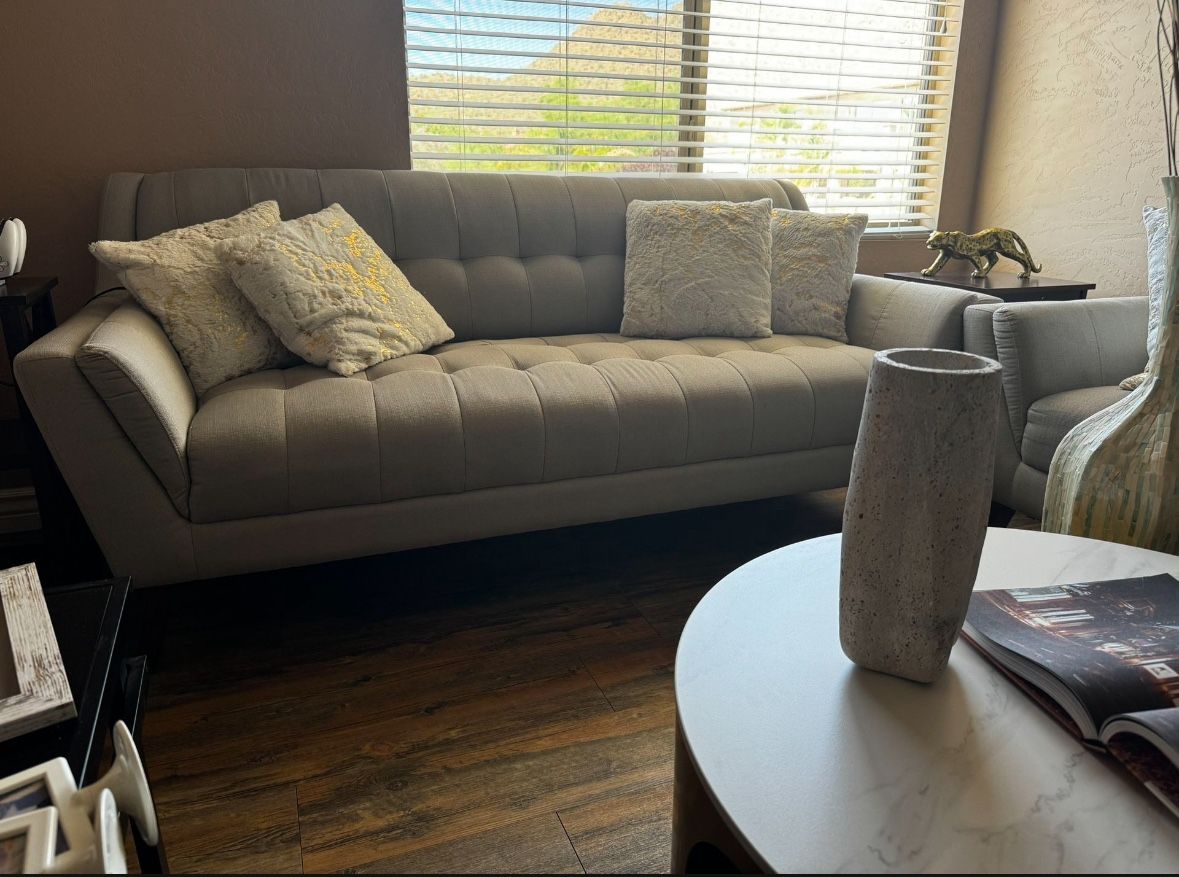 2 Grey Full Sofas 