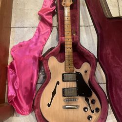 Squier Classic Vibe Starcaster (Brand New/Upgraded Fender Cuknife) w/ Gator Leather Hardshell Case