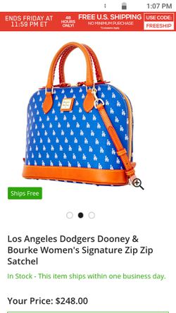 Dooney & Bourke Los Angeles Dodgers Zip Zip Satchel