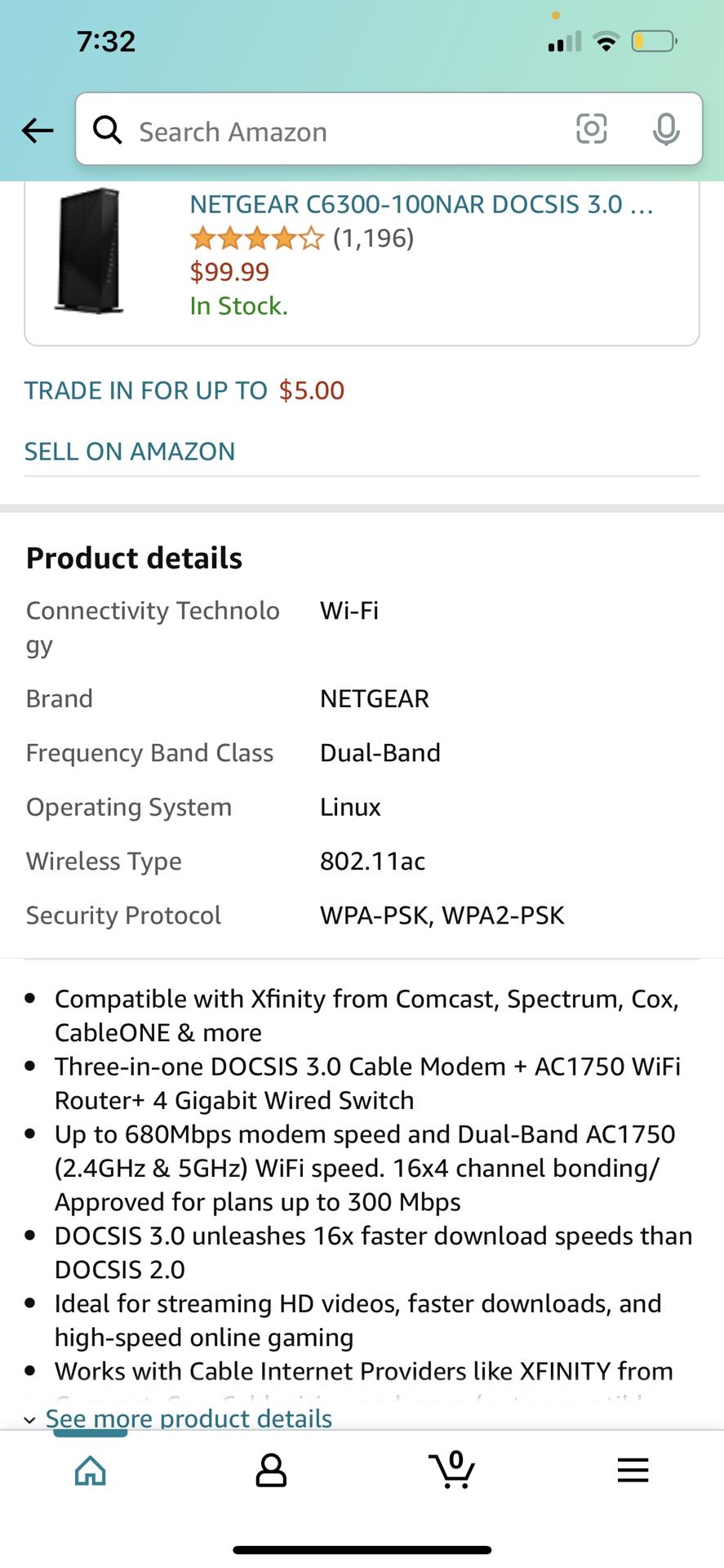 NETGEAR WIFI Cable modem